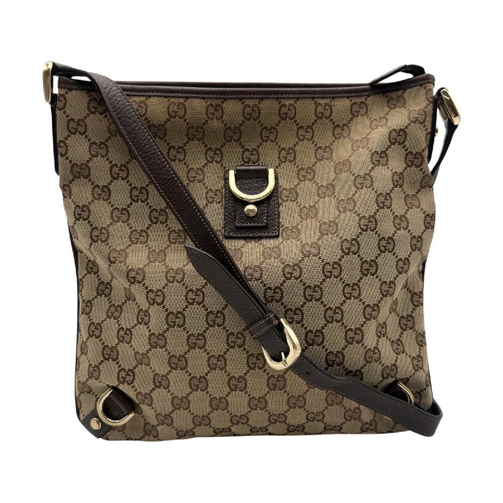 Gucci Abbey Shoulder Bag Brown GG Canvas Leather